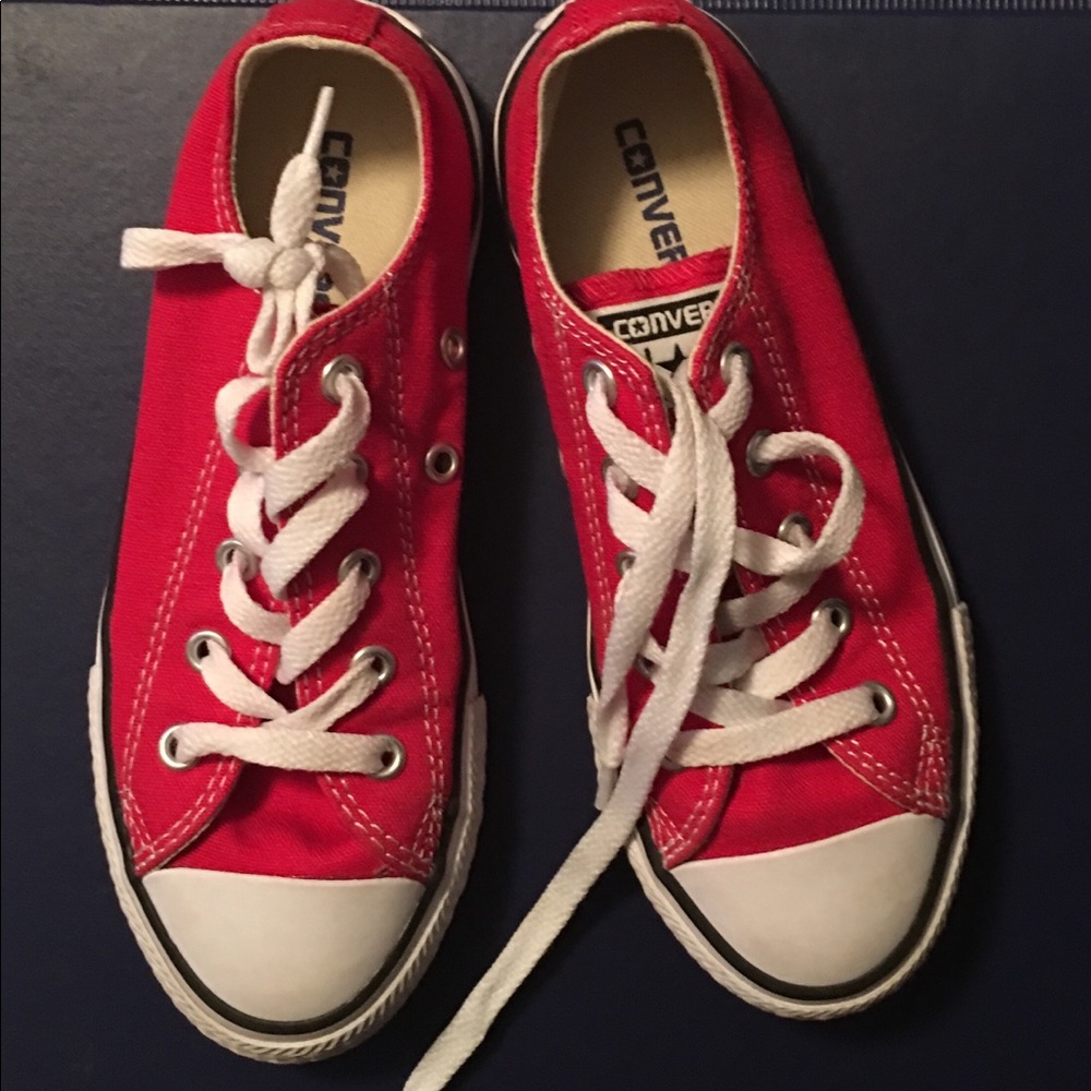Girl Size 13 Red Converse